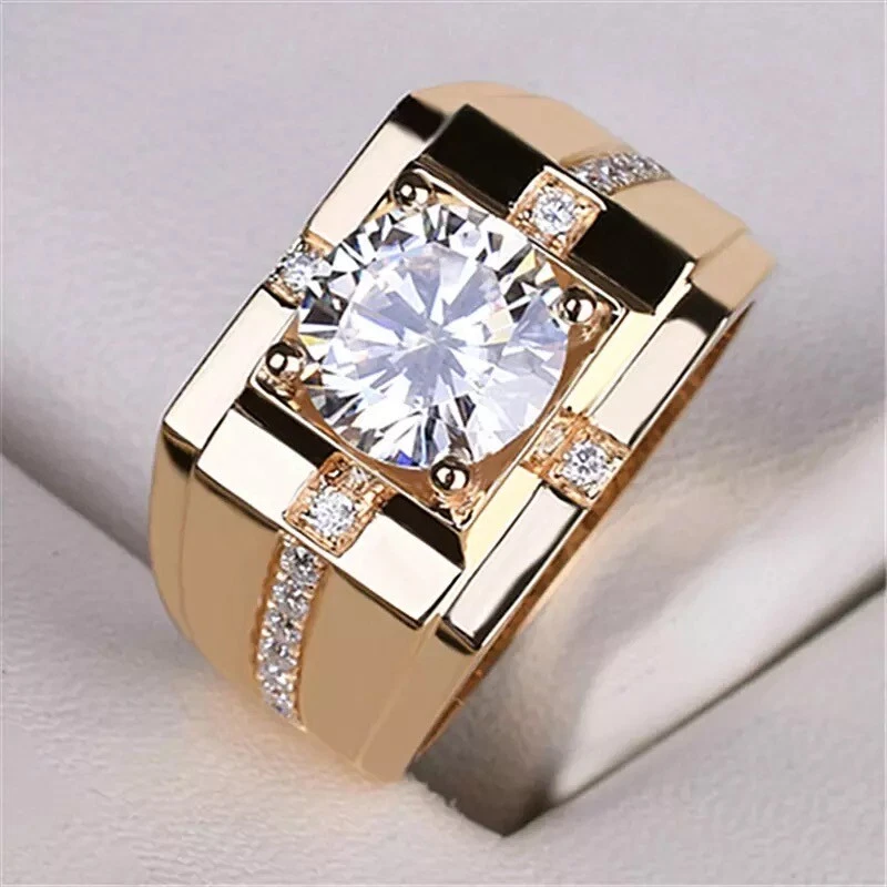 Anillos de Tungsteno en Oro 10K Sortijas de Hombre Regalos Joyeria Fina Alianzas Foto 2 de 4