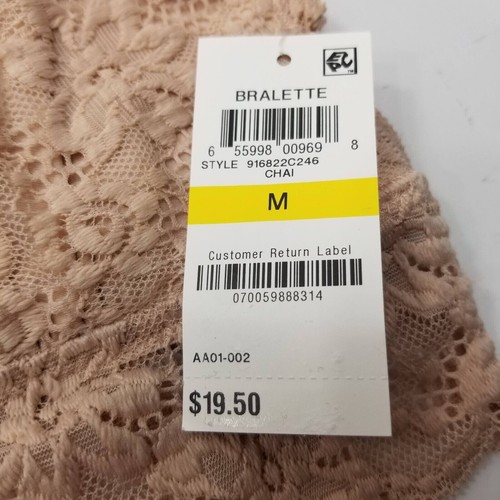 Jenni By Jennifer Moore Intimates Nude Lace Racerback Bralette Size M - NWT - Picture 4 of 8