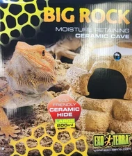 EXO TERRA BIG ROCK CERAMIC CAVE - WITH LID - LARGE - PT-3194