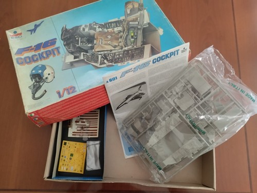 Cockpit F-16A 1:12 ESCI Scatola originale 1983 - Foto 2 di 2