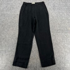 Vintage Tommy Bahamas Pants Womens 6 Wide Leg Black 100 Silk