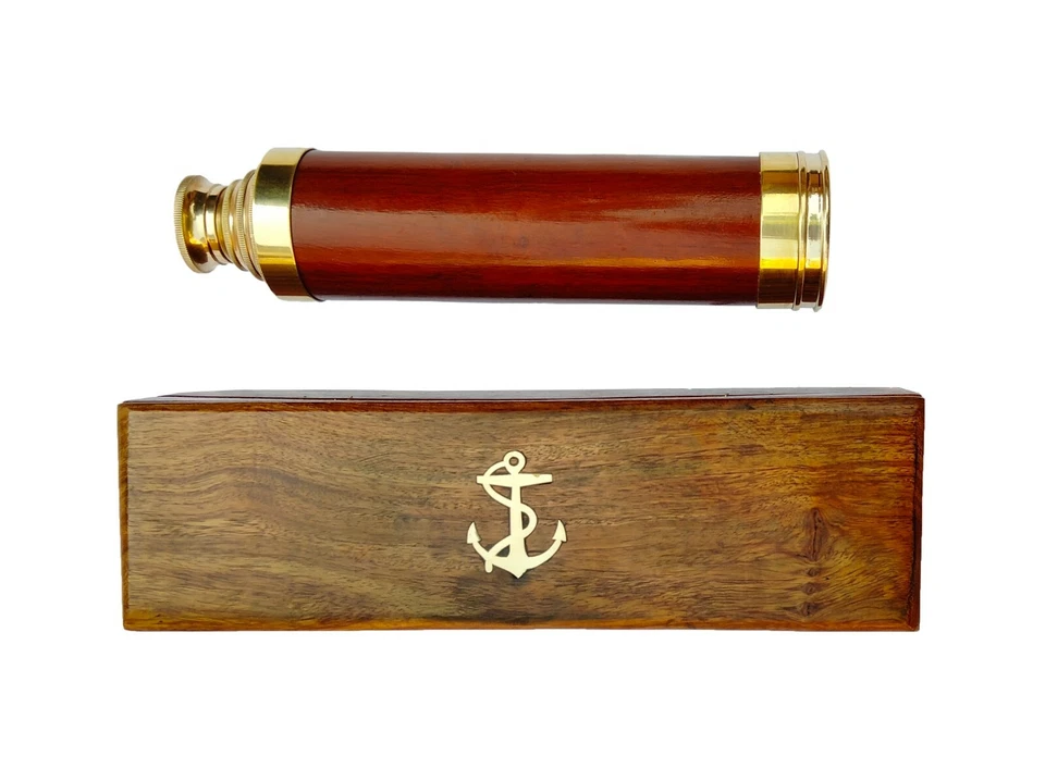 24'' Marine Collectible Décor Nautical Spyglass Telescope,Gift for Kids,Traveler - Image 4 of 4