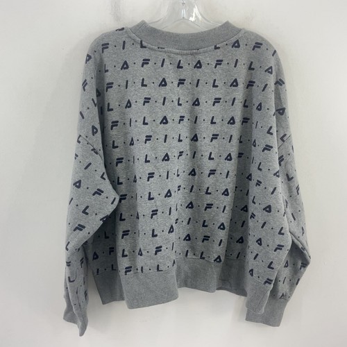 FILA Gray All-Over Print Pullover Sweatshirt Women’s Size 3XL Plus NWT - Picture 2 of 4