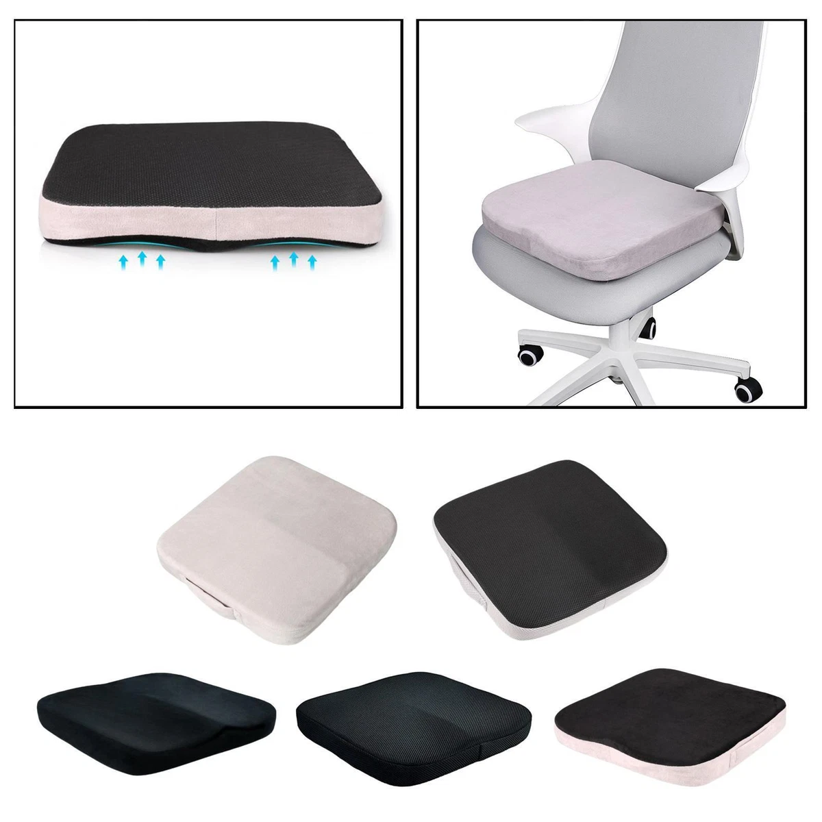 Memory Foam Seat Cushion Detachable Premium Chair Pad for Car Seat Office Chair