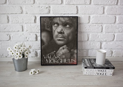 Póster impreso de Juego de Tronos Valar Morghulis de Tyrion Lannister imagen de pared A4 + - Imagen 2 de 2