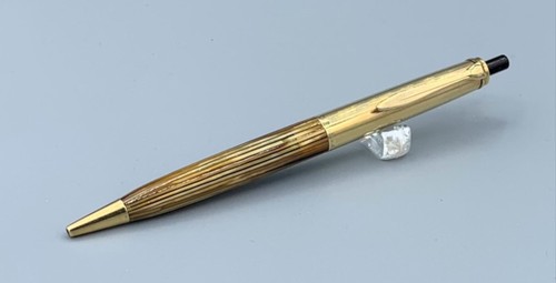 Beautiful 1950s Pelikan 555 Germany Rolled Gold Double Tortoise Ballpoint Pen - Picture 3 of 5