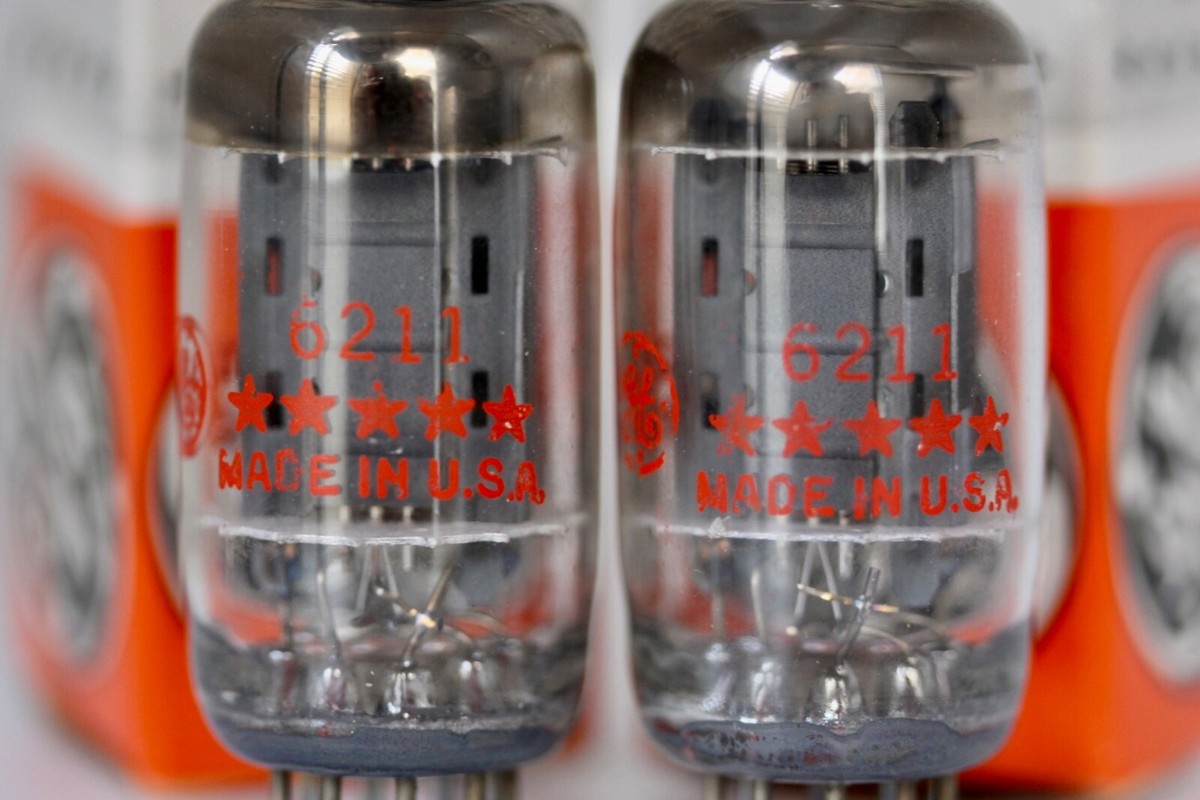 Well matched pair 6211 Telefunken diamond ribbed plate o