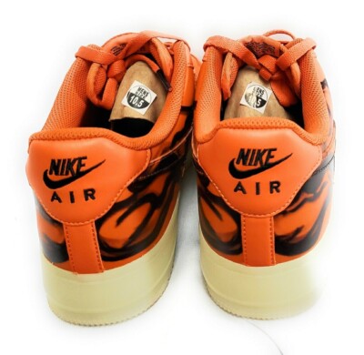 Mens Nike Air Force 1 QS CU8067 800 Orange Skeleton Light Wear
