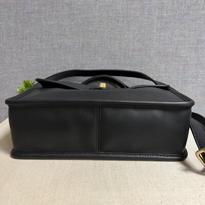 Vintage Coach Black Leather Willis Crossbody/Satchel Bag 9927 NWT