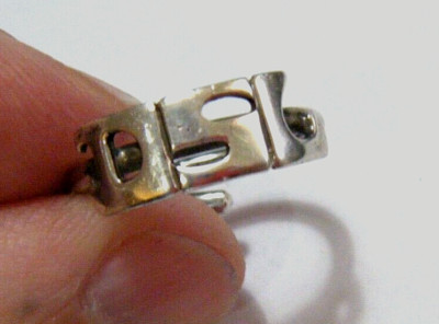 DSL Vintage 60s Leonore Doskow Handmade Sterling Silver Ring Modernist Size 6.5