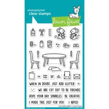 Lawn Fawn Photopolymer Clear Stamp Set Just Add Glitter