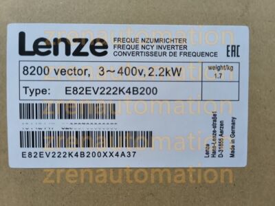 Lenze E82EV222K4B200 Frequency Inverter Converter 8200 Vector 2.2kW New