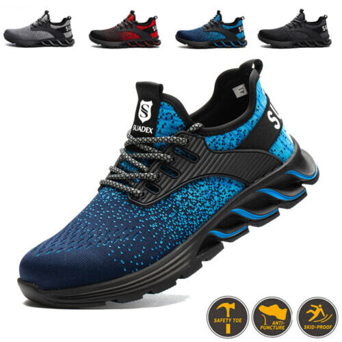 Zapatos de seguridad SUADEEX ligeros con tapa de acero zapatos de trabajo zapatillas deportivas