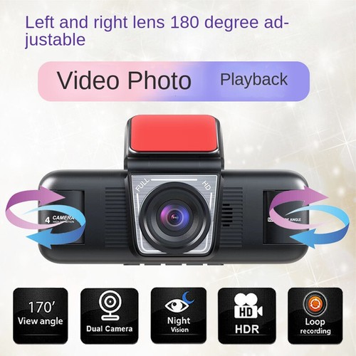 2" 4 Channel Dash Cam Driving Recorder G-Sensor Car Front Left Right Rear Camera - Picture 3 of 15