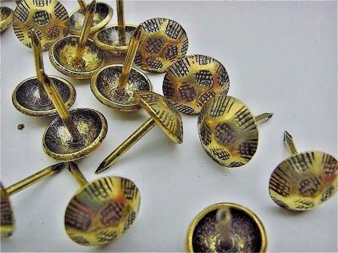 200 Antique New arrival Our shop most popular Brass Hammered Head Pkg Tacks Upholstery Nail