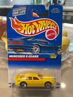 1998 Hot Wheels Mainline/Sammler #1015 Mercedes C-Klasse Gelb Mit Chrom Lacesp