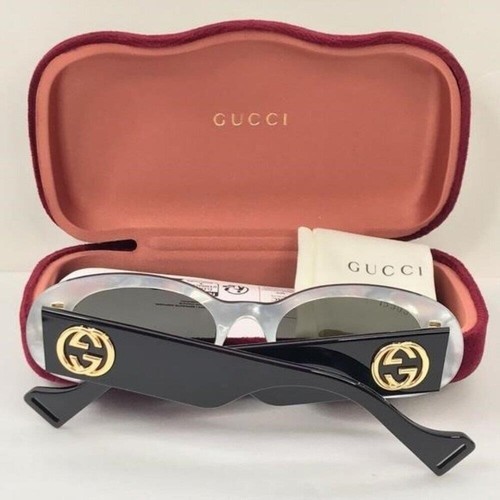 Model: GG0517S 001' - Original Gucci Grey Oval Ladies Sunglasses Women Gucci Sun - Picture 9 of 12