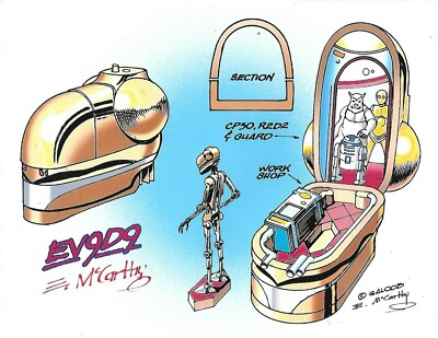 STAR WARS EV9D9 + 3CPO & R2D2 GALOOB X-Section Color Guide ...