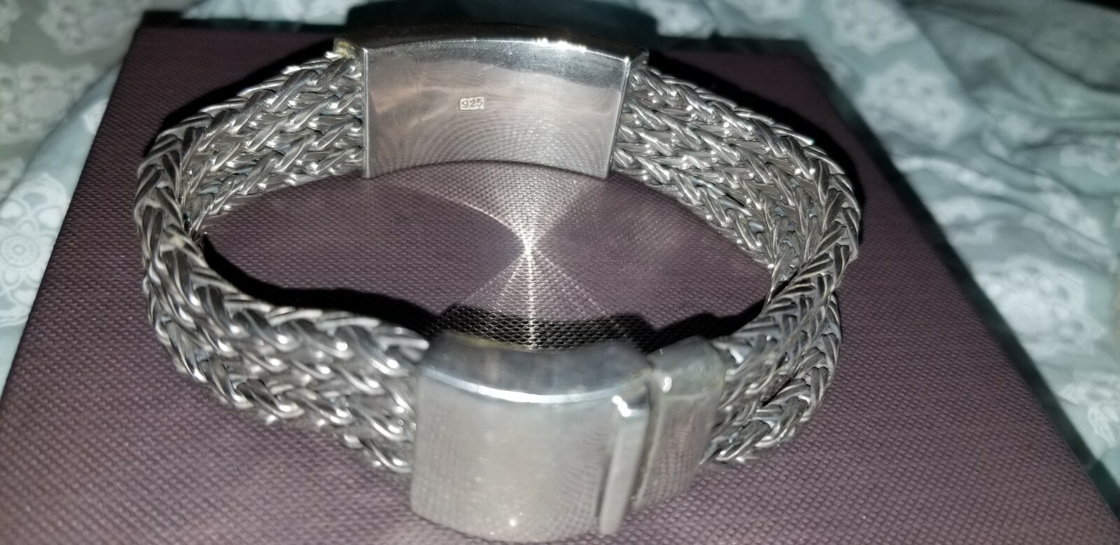Custom Silver Bracelet Very Different fits 8" wri… - image 3