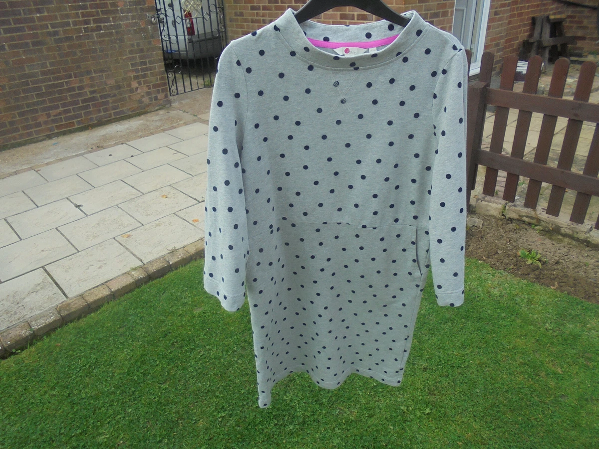 BODEN Livia Sweatshirt dress size 10 long Grey Marl Spot colour