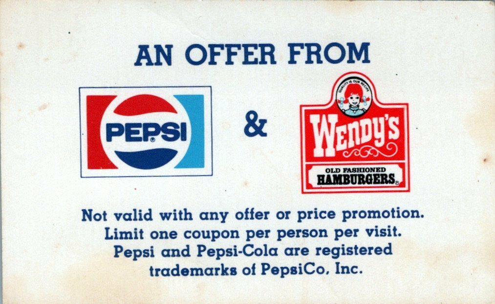 Pepsi ビンテージ広告トレーディングカード 26枚セット 1980's vintage advertising card Wendy's & Pepsi Cola 99 cent order