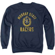 Murray State University Adult Crewneck Sweatshirt Racers Logo, Navy, S-3XL