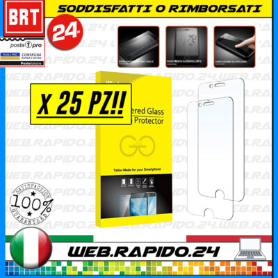 LOTTO X25 PELLICOLA PER APPLE IPHONE 6 7 8 - PELLICOLA VETRO TEMPERATO HARD - Foto 2
