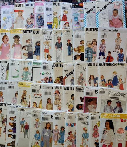 50 Stück Kinder Schnittmuster McCall's /Simplicity CUT und Teilschnitt