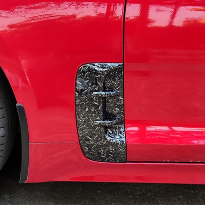 Für Kia Stinger Kotflügel Lufteinlässe Rahmen Abdeckung Geschmiedete Schwarz