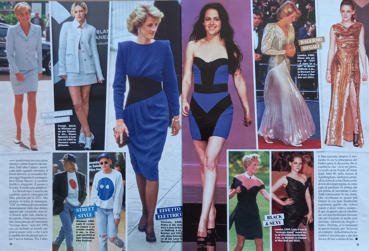 Italian Clipping Ritaglio 2020 KRISTEN STEWART sono Lady Diana