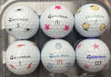 (6) Taylormade TP5 Pix Logo Golf Balls
