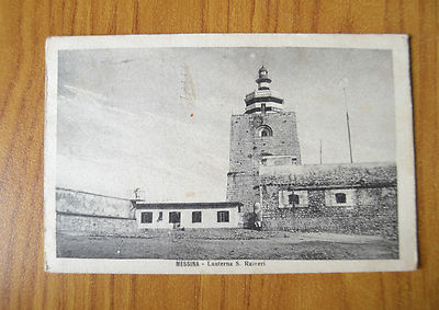CARTOLINA MESSINA LANTERNA S. RAINERI VIAGGIATA 1924 SUBALPINA YY