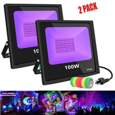 2PACK 100W LED UV Black Light Xmas Halloween DJ Night Club Party Stage Lighting