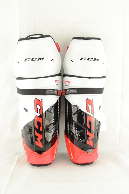 CCM Jetspeed FT 4 Pro Ice Hockey Shin Guards Junior Size 13 (0216-2076) CCM Jetspeed FT 4 Pro Ice Hockey Shin Guards Junior Size 13 (0216-2076)