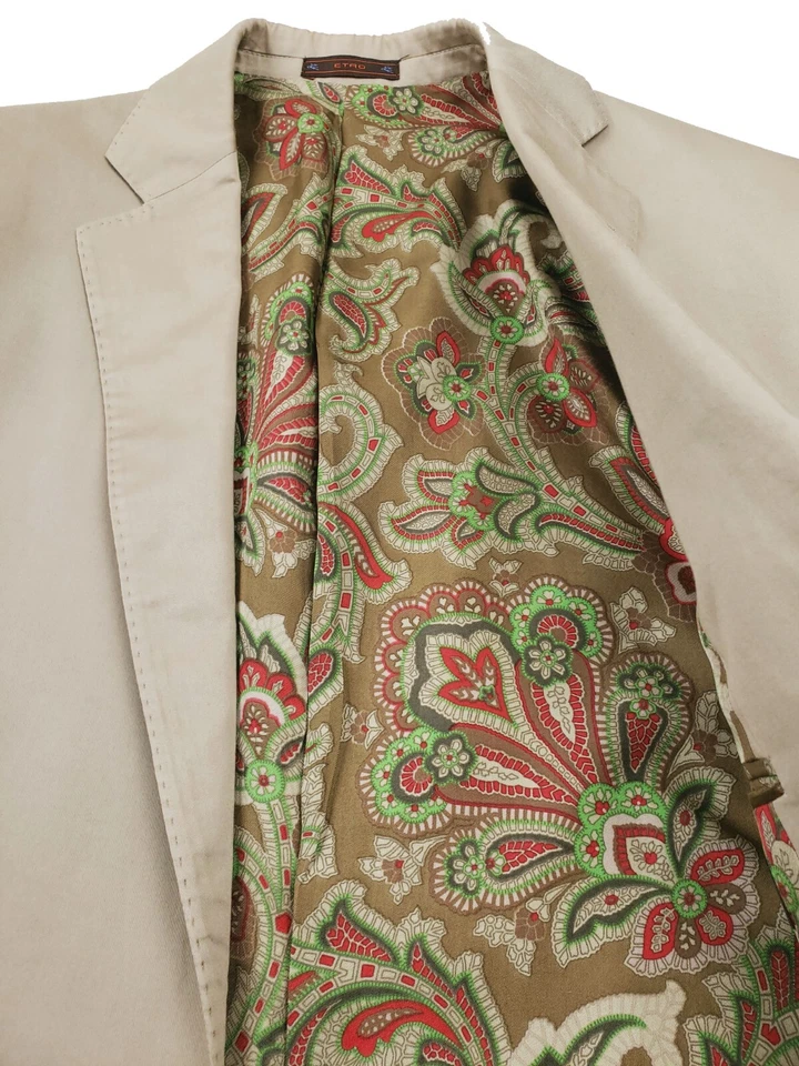 Abrigo deportivo ETRO 42R algodón con forro de seda beige Foto 4 de 4