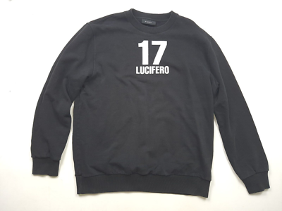 Givenchy 17 Lucifero Riccardo Tisci Black Cotton Men's Crewneck