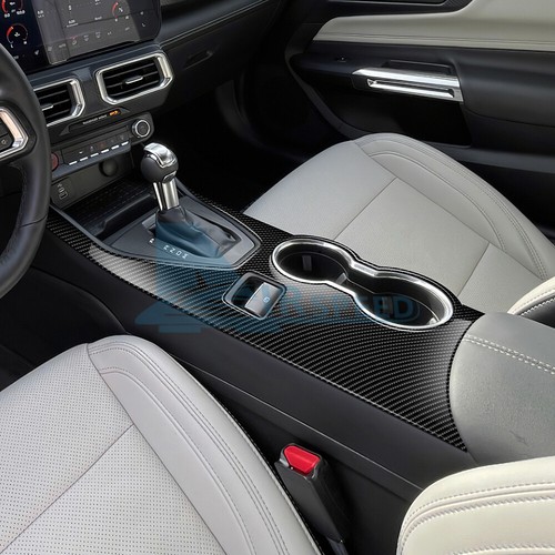For Ford Mustang 2024-25 Carbon Fiber Center Console Gear Shift Panel Trim Frame - Picture 2 of 9