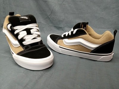 Vans Boys Knu School Sneakers Black Brown Boys Size 7 NEW IN BOX!
