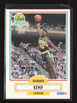 1990-91 Fleer #178 Shawn Kemp Seattle SuperSonics Rookie Near Mint or Better