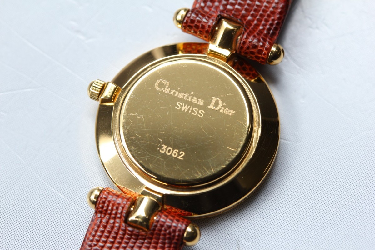 NEAR MINT] Christian Dior 3062 White Dial Roman Quartz Women's