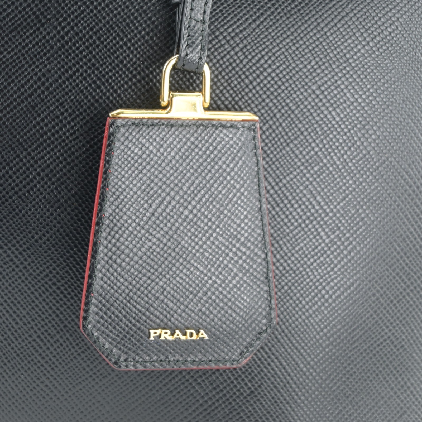 Auth PRADA Logo Handbag Bag Leather Black N2730YS802 thumbnail 9