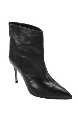 Alexandre Vauthier Womens Leather Pointed Toe Ankle Boots Black Size 10