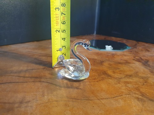 Zwei Vintage-Glas- und Kristallschwäne auf Swarovski-Platte. Hervorragender Zus - Bild 17 von 18