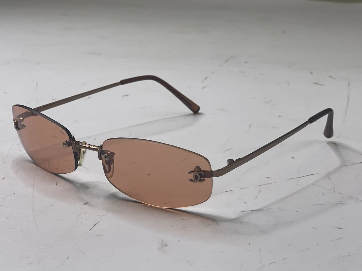 CHANEL Rimless Gold Sunglasses for Women for sale | eBay