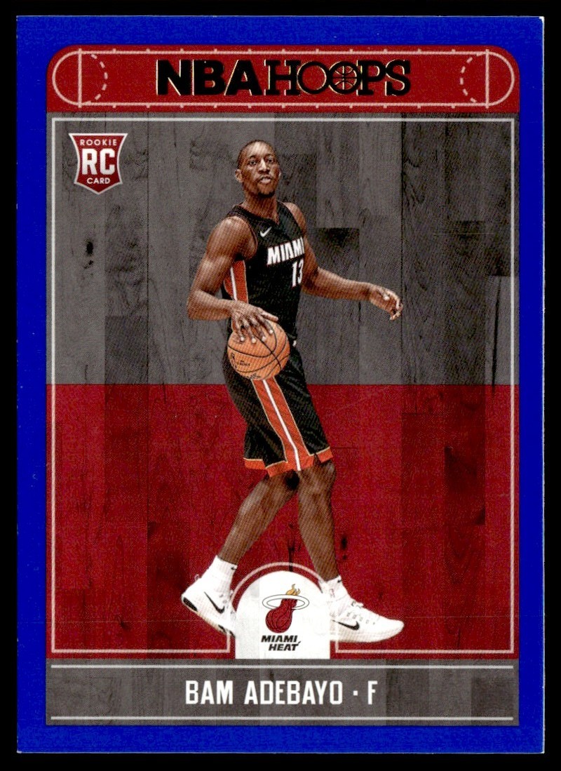 2017-18 Panini Hoops Blue (Corner White) Bam Adebayo RC #264