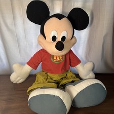 2000 Toys R Us Fisher Price 24" Jumbo Plush Disney Mickey Mouse Hiker Vintage