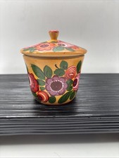 Tarro de baratija boticario de madera lacada Khokhloma ruso vintage pintado a mano