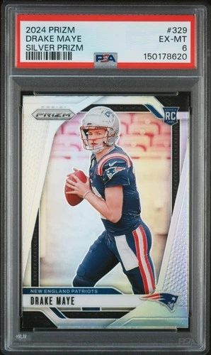 2024 PANINI PRIZM SILVER PRIZM #329 DRAKE MAYE ROOKIE RC PSA 6