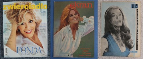 JANE FONDA 2020 / 1974 / 1965 set of 3 magazines from Poland