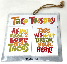 Taco Tuesday Magnet Set 3pc Funny Kitchen Fridge Decor Hobby Lobby